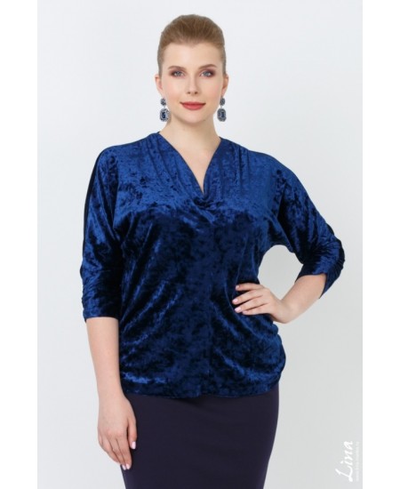 Блуза "Азалия" цвет синий