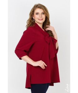 Блуза  "Бант" цвет бордо