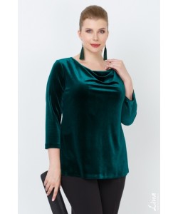 Блуза "Лейсан" цвет зеленый