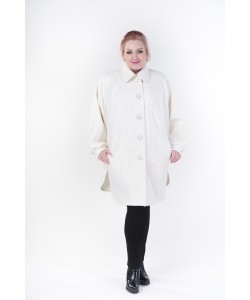 Демисезонное пальто "Одри" цвет белый