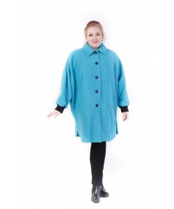 Демисезонное пальто "Одри" цвет бирюзовый
