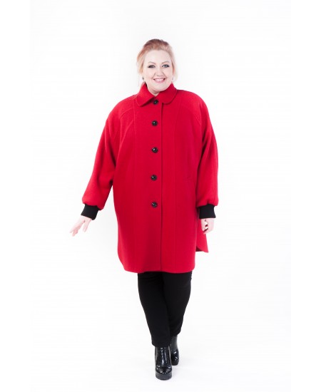 Демисезонное пальто "Одри" цвет красный