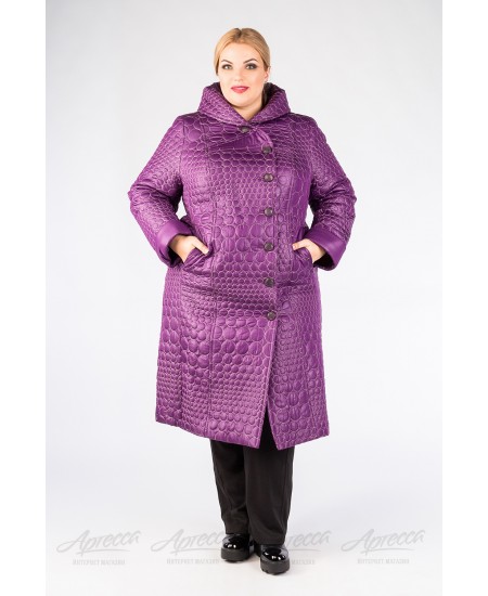 Зимнее пальто "Дарина" фиолетовый